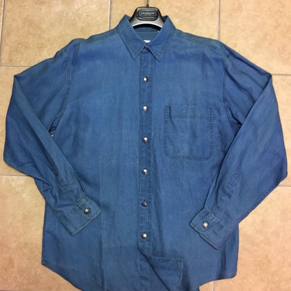 Men's Denim Blue Casual Shirt